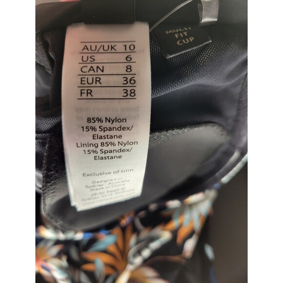 Nip Tuck Size 6 One Shoulder Swimsuit Multifit Cup One Piece Floral New - Picture 7 of 7